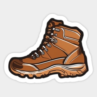 Rugged Outdoor Adventure Boot Illustration No. 817 Sticker